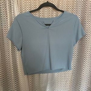 Romwe Shortsleeved Cropped Shirt